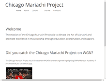 Tablet Screenshot of chicagomariachiproject.org